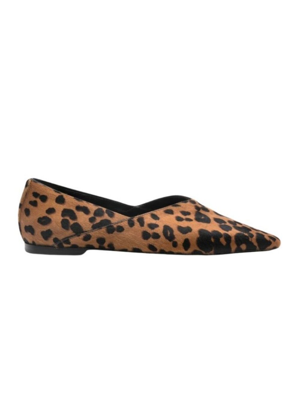 TOTEME The Everyday Flat Ballerina Shoes Leopard Print Pony Hair 39